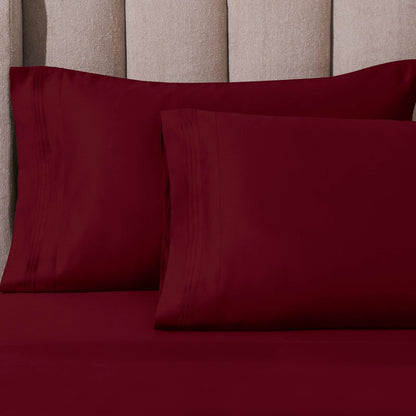 Hochwertiges Bettlaken-Set aus ägyptischer Baumwolle mit 1000 Fadenzahl, tiefe Taschen, solides Design
