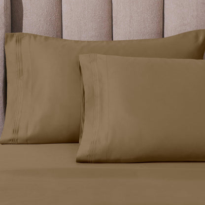 Hochwertiges Bettlaken-Set aus ägyptischer Baumwolle mit 1000 Fadenzahl, tiefe Taschen, solides Design