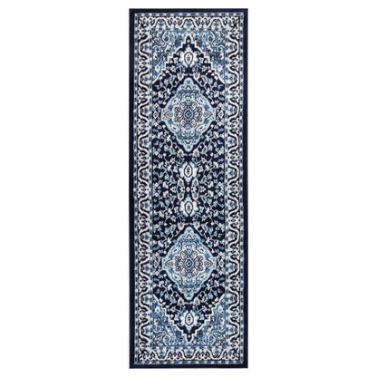Hochwertiger Teppich Glendale mit Blumenmedaillon für den Innenbereich