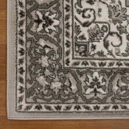 Hochwertiger Teppich Glendale mit Blumenmedaillon für den Innenbereich
