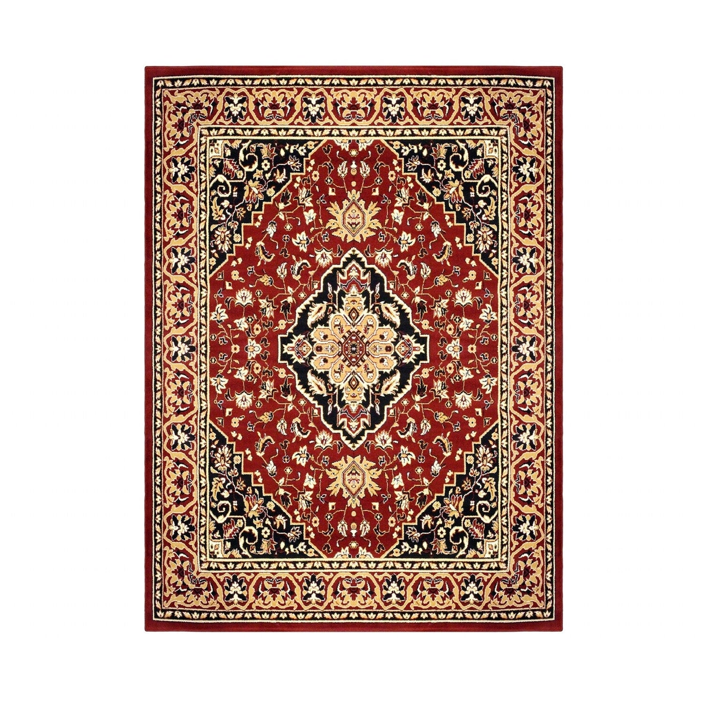 Hochwertiger Teppich Glendale mit Blumenmedaillon für den Innenbereich