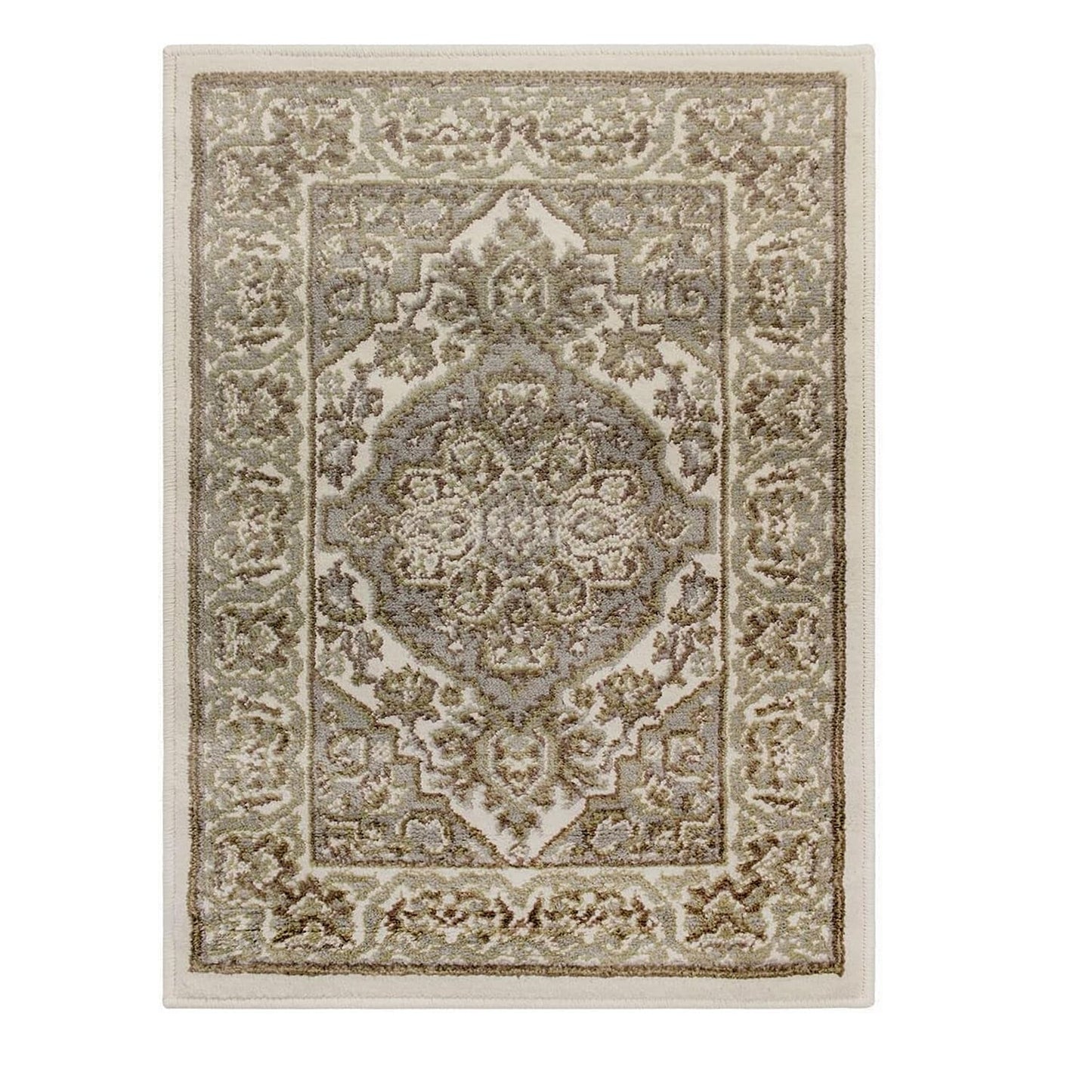 Hochwertiger Teppich Glendale mit Blumenmedaillon für den Innenbereich