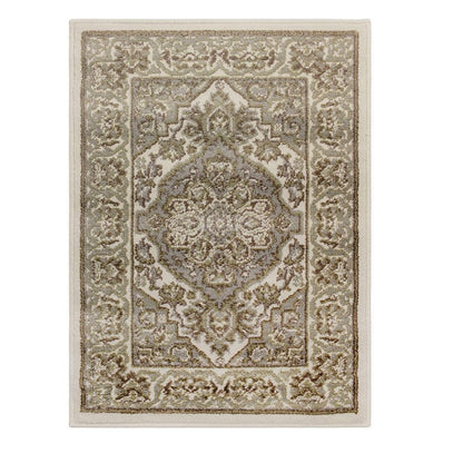 Hochwertiger Teppich Glendale mit Blumenmedaillon für den Innenbereich