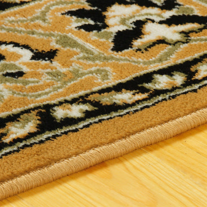 Hochwertiger Teppich Glendale mit Blumenmedaillon für den Innenbereich