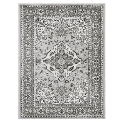 Hochwertiger Teppich Glendale mit Blumenmedaillon für den Innenbereich