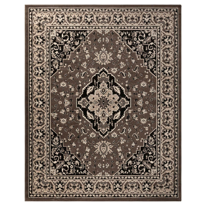 Hochwertiger Teppich Glendale mit Blumenmedaillon für den Innenbereich