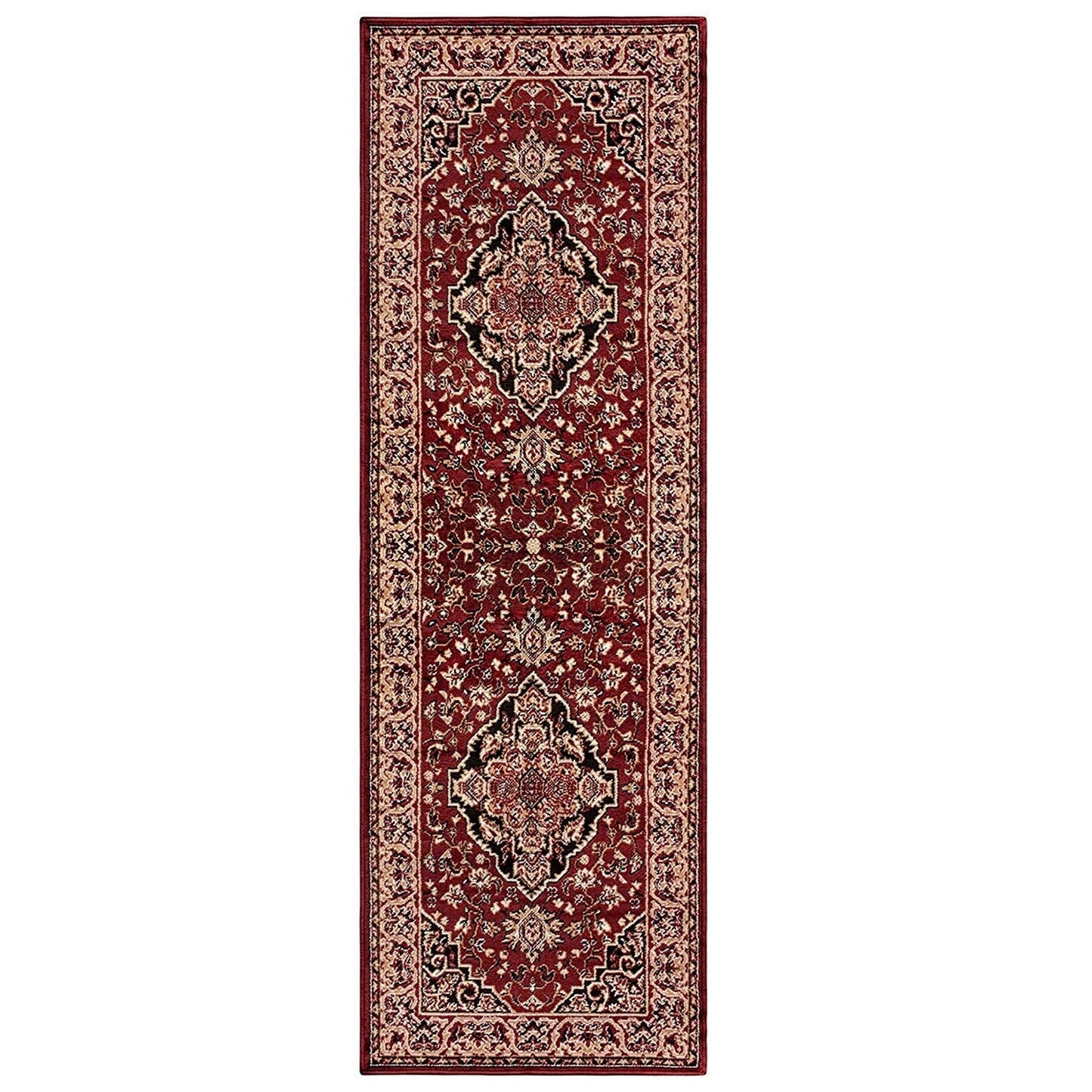 Hochwertiger Teppich Glendale mit Blumenmedaillon für den Innenbereich