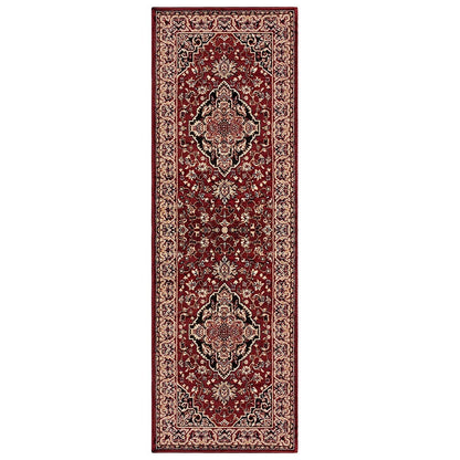 Hochwertiger Teppich Glendale mit Blumenmedaillon für den Innenbereich