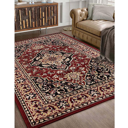 Hochwertiger Teppich Glendale mit Blumenmedaillon für den Innenbereich
