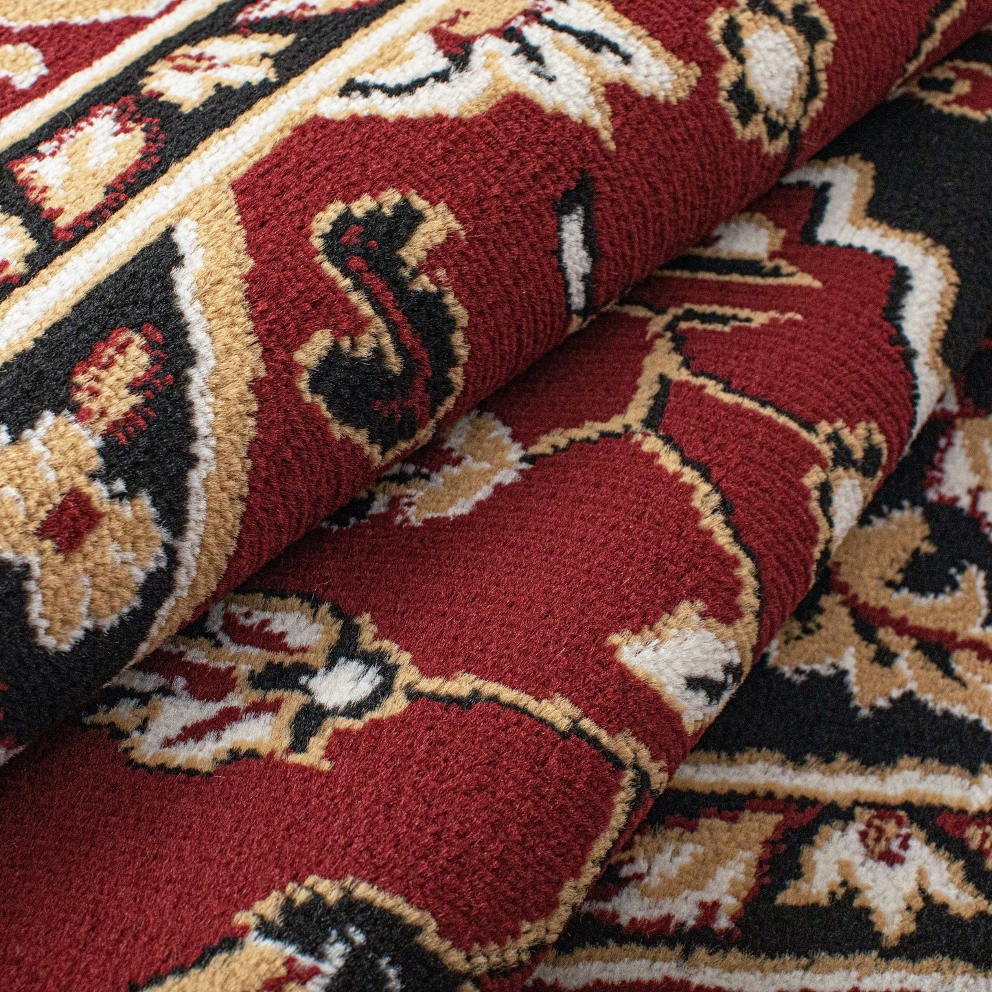 Hochwertiger Teppich Glendale mit Blumenmedaillon für den Innenbereich