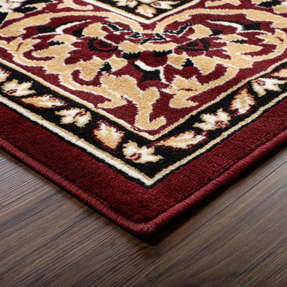 Hochwertiger Teppich Glendale mit Blumenmedaillon für den Innenbereich