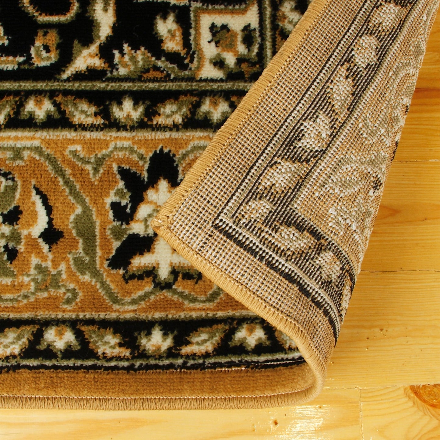 Hochwertiger Teppich Glendale mit Blumenmedaillon für den Innenbereich