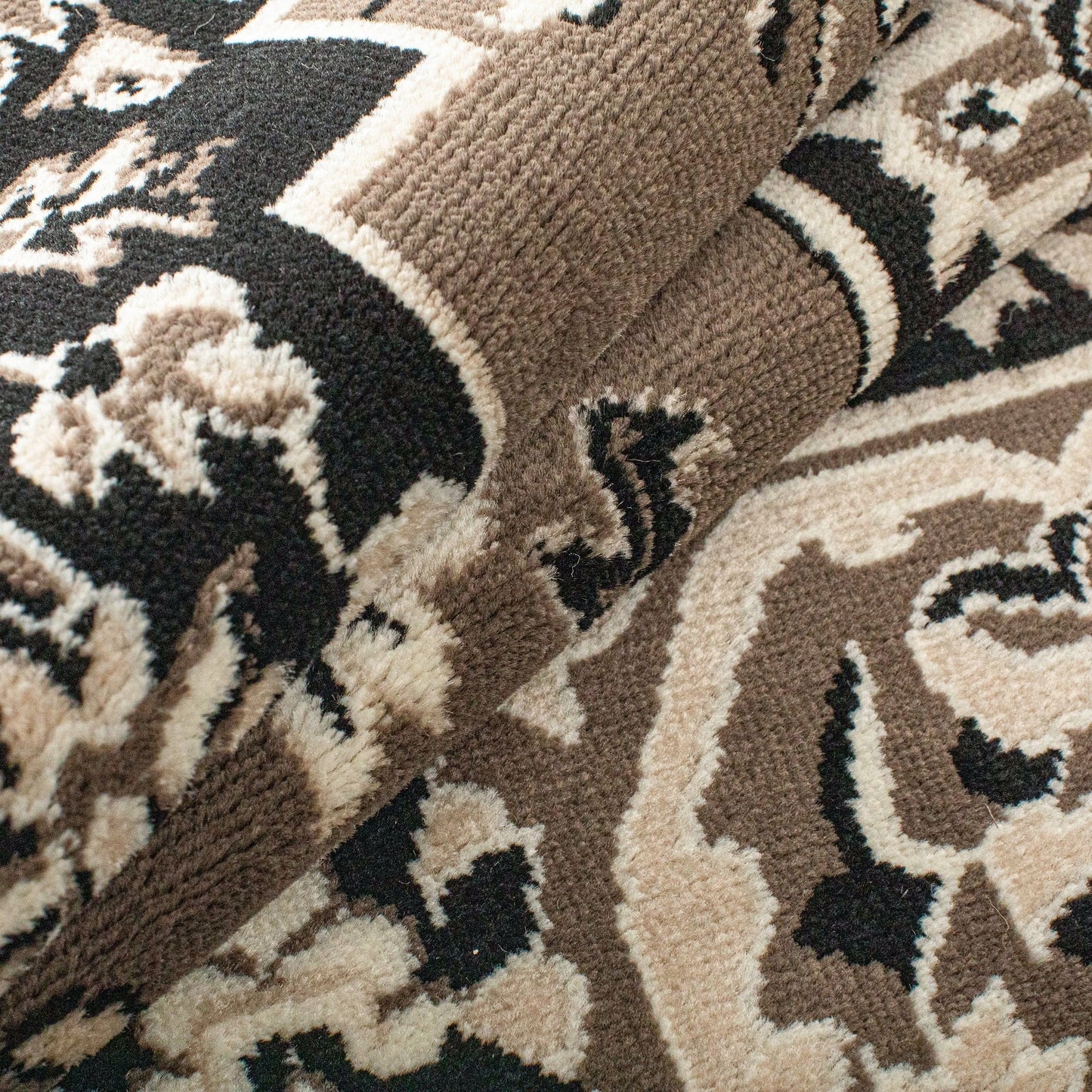 Hochwertiger Teppich Glendale mit Blumenmedaillon für den Innenbereich