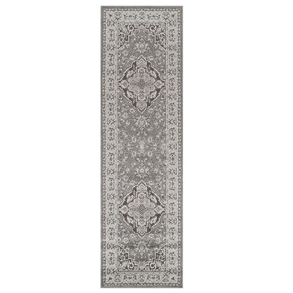 Hochwertiger Teppich Glendale mit Blumenmedaillon für den Innenbereich