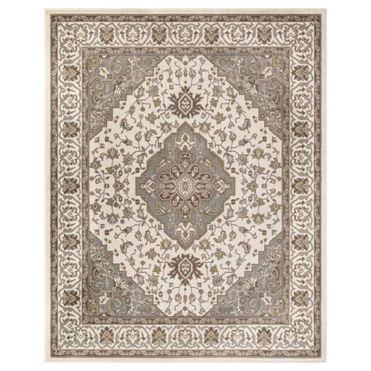 Hochwertiger Teppich Glendale mit Blumenmedaillon für den Innenbereich