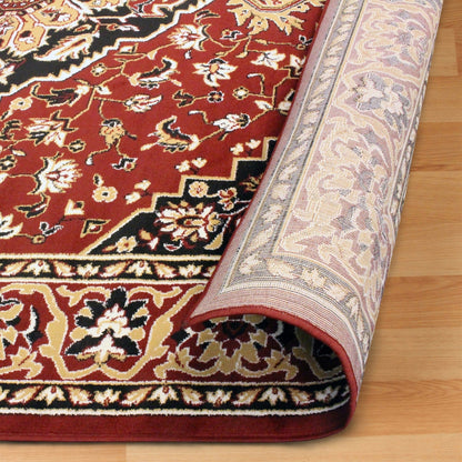 Hochwertiger Teppich Glendale mit Blumenmedaillon für den Innenbereich
