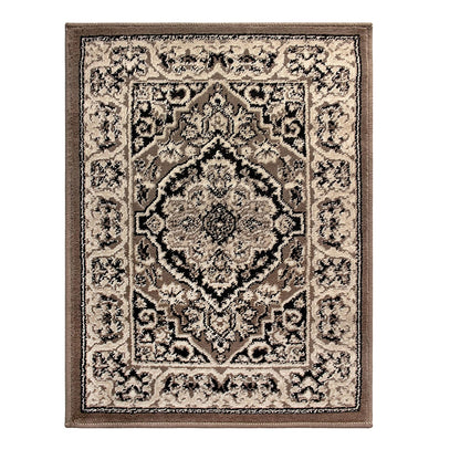 Hochwertiger Teppich Glendale mit Blumenmedaillon für den Innenbereich