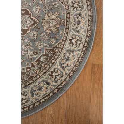 Hochwertiger Teppich Glendale mit Blumenmedaillon für den Innenbereich
