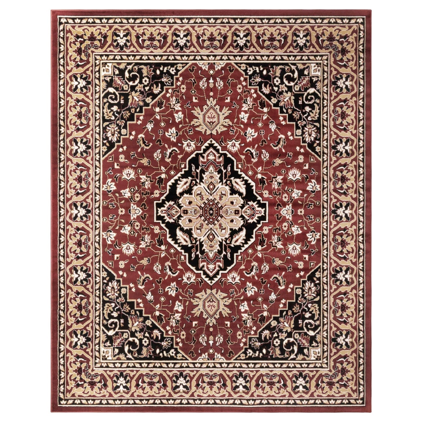 Hochwertiger Teppich Glendale mit Blumenmedaillon für den Innenbereich