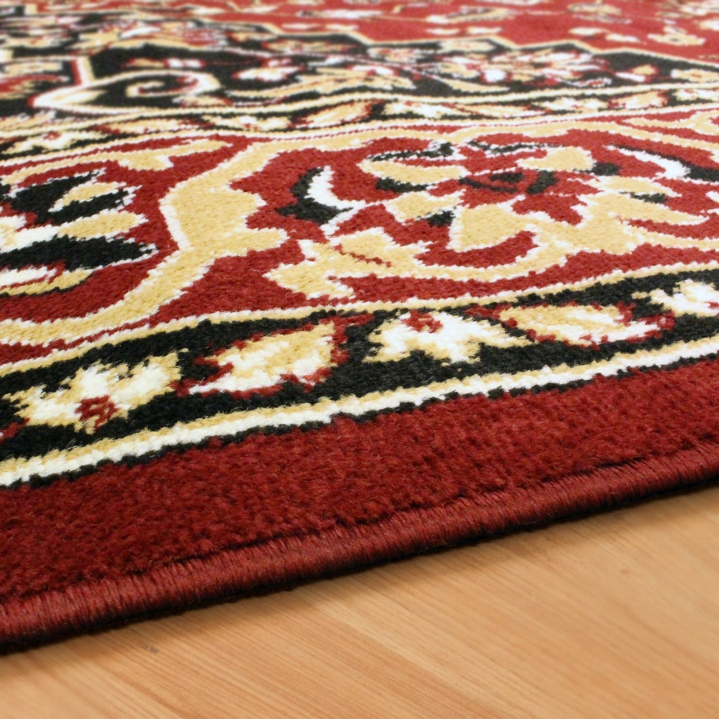 Hochwertiger Teppich Glendale mit Blumenmedaillon für den Innenbereich