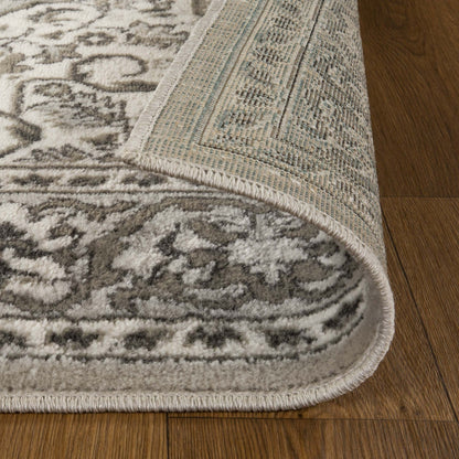 Hochwertiger Teppich Glendale mit Blumenmedaillon für den Innenbereich