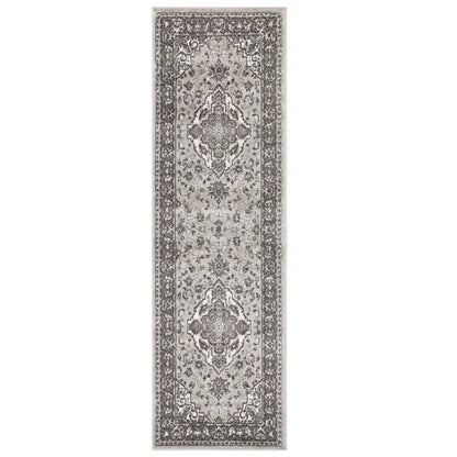 Hochwertiger Teppich Glendale mit Blumenmedaillon für den Innenbereich