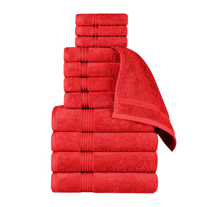 Superior Heritage saugfähiges Handtuchset aus ägyptischer Baumwolle, 12-teilig