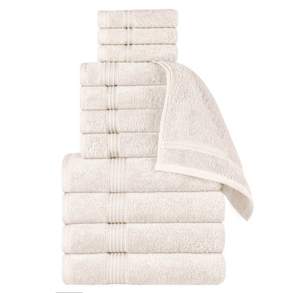 Superior Heritage saugfähiges Handtuchset aus ägyptischer Baumwolle, 12-teilig