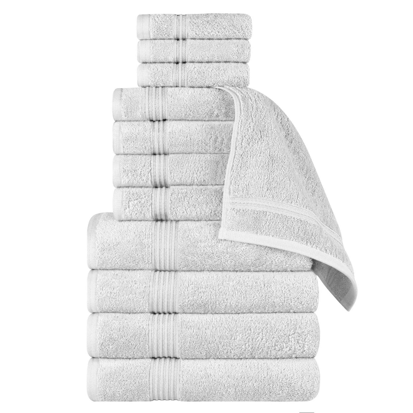 Superior Heritage saugfähiges Handtuchset aus ägyptischer Baumwolle, 12-teilig