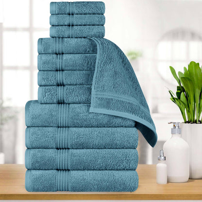 Superior Heritage saugfähiges Handtuchset aus ägyptischer Baumwolle, 12-teilig