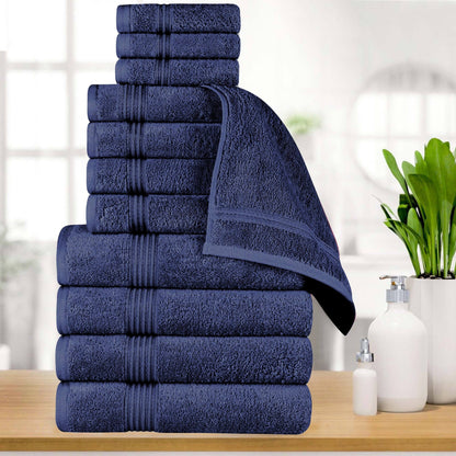 Superior Heritage saugfähiges Handtuchset aus ägyptischer Baumwolle, 12-teilig