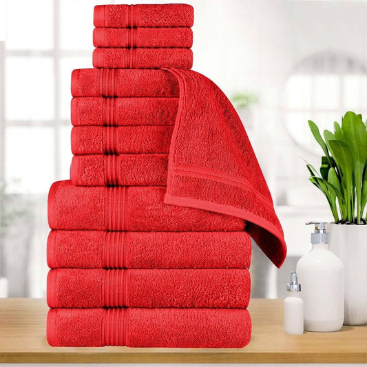 Superior Heritage saugfähiges Handtuchset aus ägyptischer Baumwolle, 12-teilig