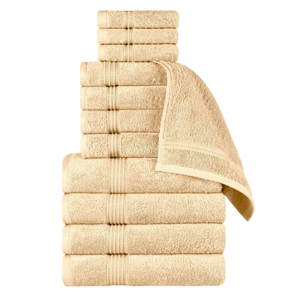Superior Heritage saugfähiges Handtuchset aus ägyptischer Baumwolle, 12-teilig