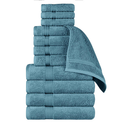 Superior Heritage saugfähiges Handtuchset aus ägyptischer Baumwolle, 12-teilig
