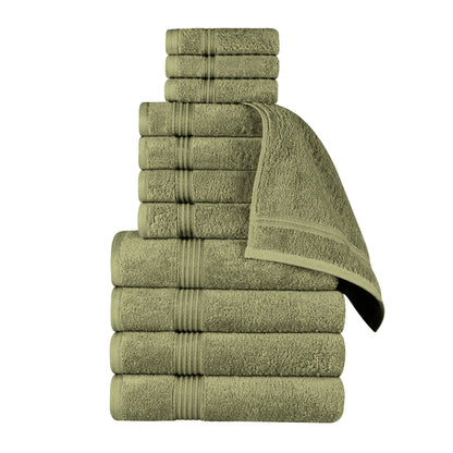 Superior Heritage saugfähiges Handtuchset aus ägyptischer Baumwolle, 12-teilig
