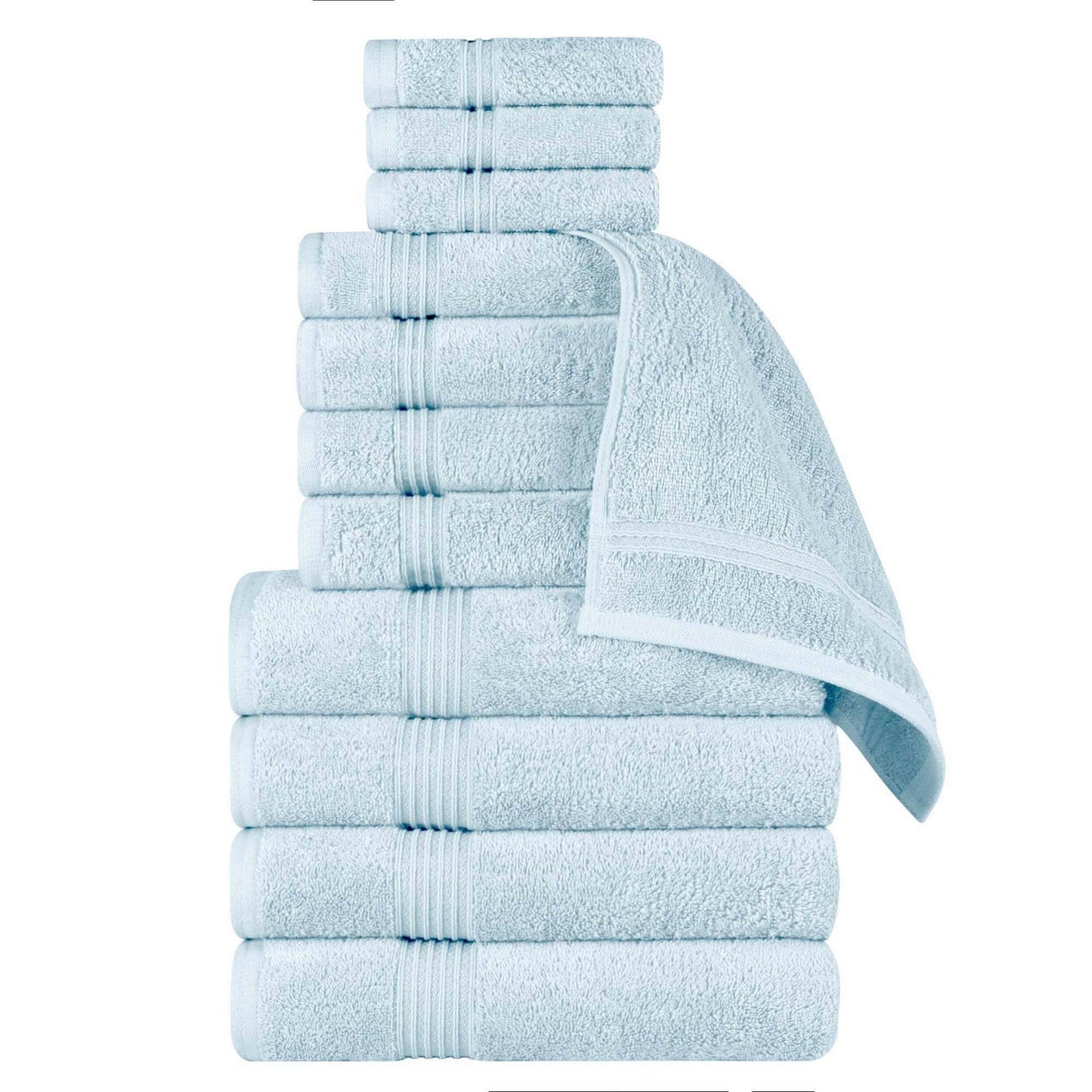 Superior Heritage saugfähiges Handtuchset aus ägyptischer Baumwolle, 12-teilig