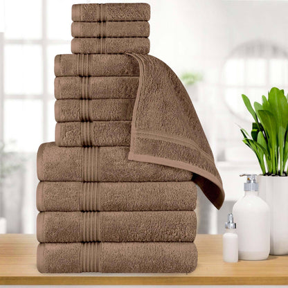 Superior Heritage saugfähiges Handtuchset aus ägyptischer Baumwolle, 12-teilig