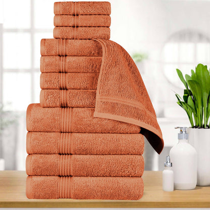 Superior Heritage saugfähiges Handtuchset aus ägyptischer Baumwolle, 12-teilig