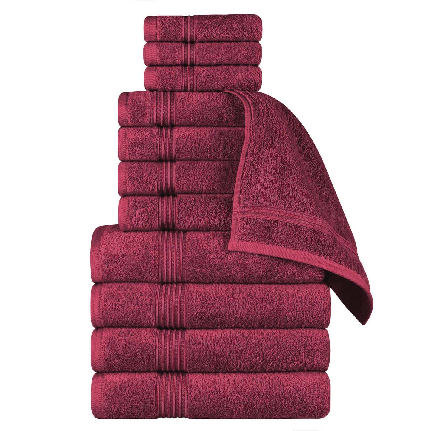 Superior Heritage saugfähiges Handtuchset aus ägyptischer Baumwolle, 12-teilig