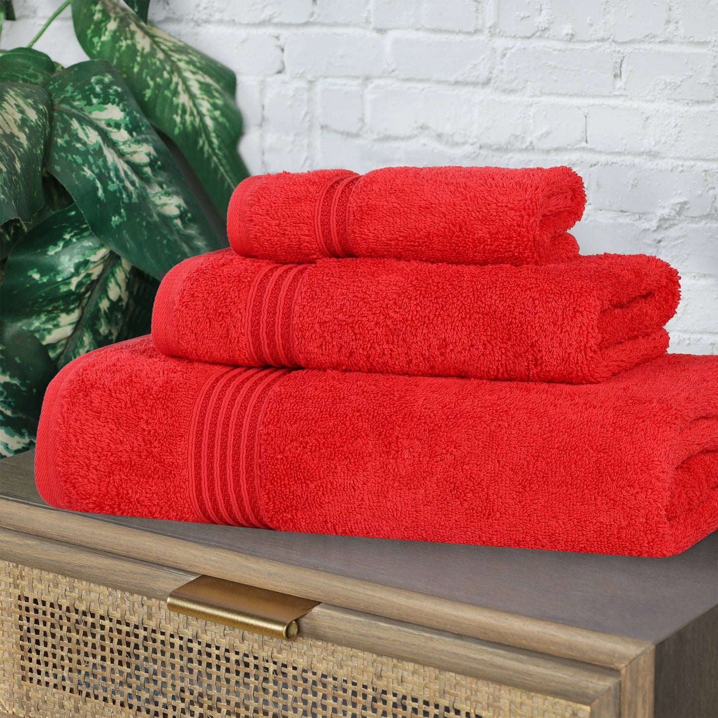 Superior Heritage 3-teiliges saugfähiges Handtuchset aus ägyptischer Baumwolle