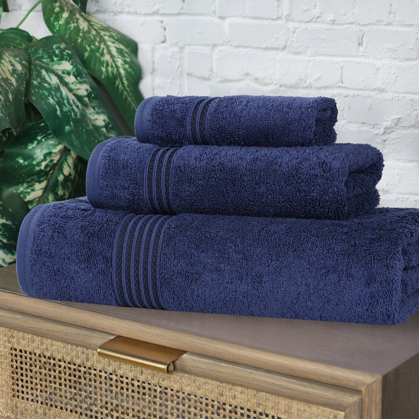 Superior Heritage 3-teiliges saugfähiges Handtuchset aus ägyptischer Baumwolle