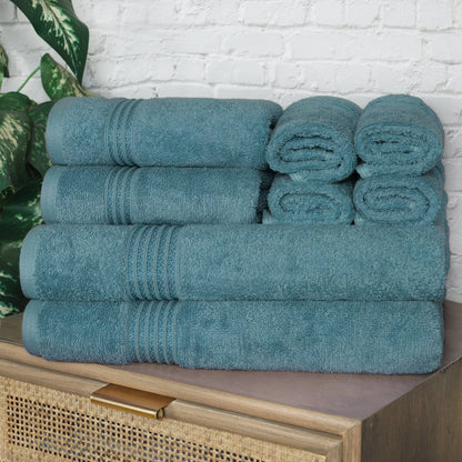Superior Heritage 8-teiliges saugfähiges Handtuchset aus ägyptischer Baumwolle