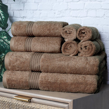 Superior Heritage 8-teiliges saugfähiges Handtuchset aus ägyptischer Baumwolle
