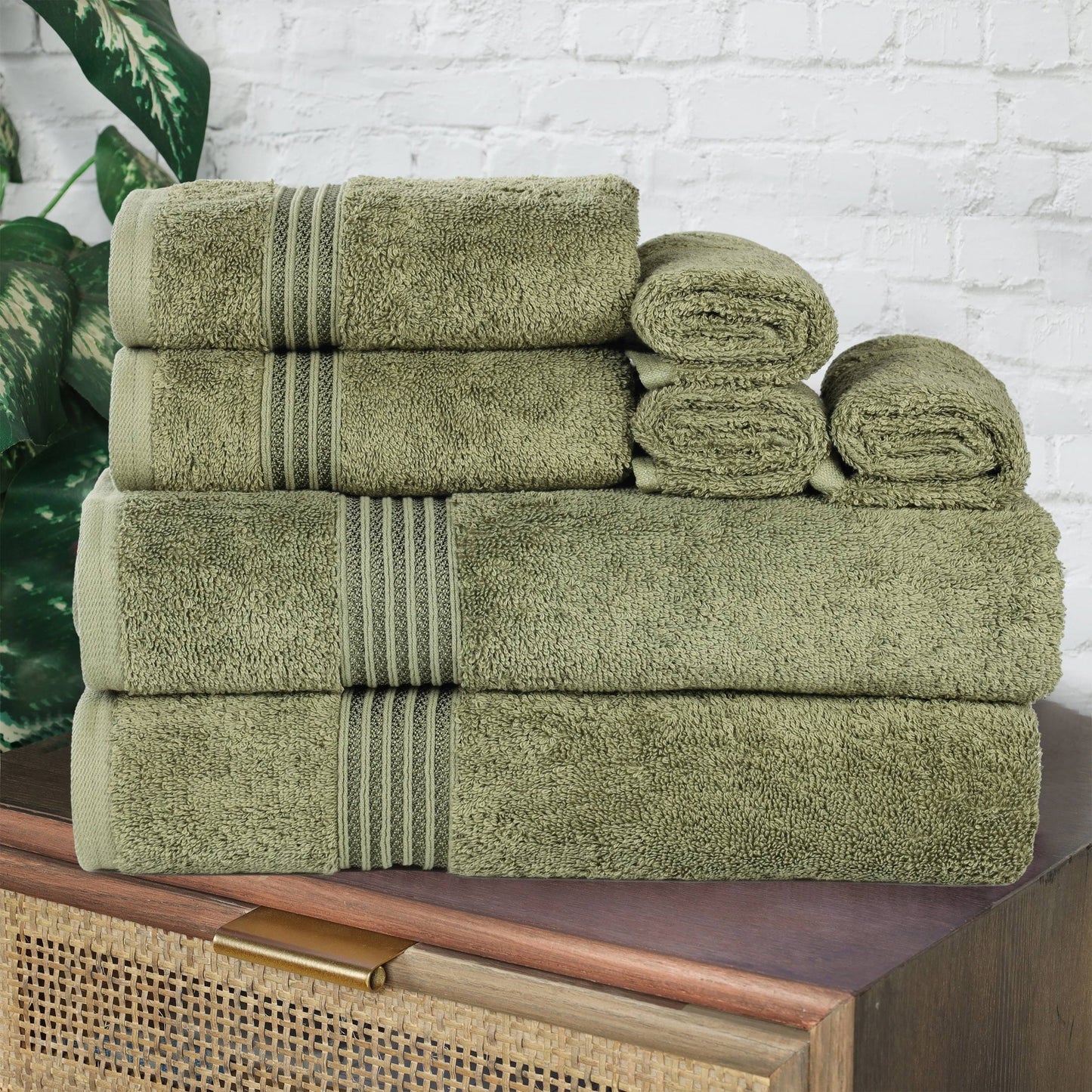 Superior Heritage 8-teiliges saugfähiges Handtuchset aus ägyptischer Baumwolle