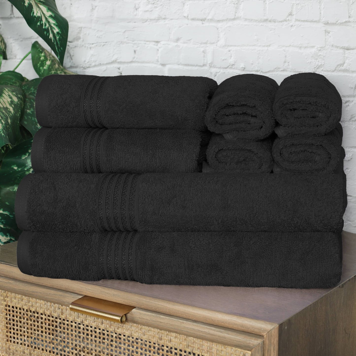 Superior Heritage 8-teiliges saugfähiges Handtuchset aus ägyptischer Baumwolle