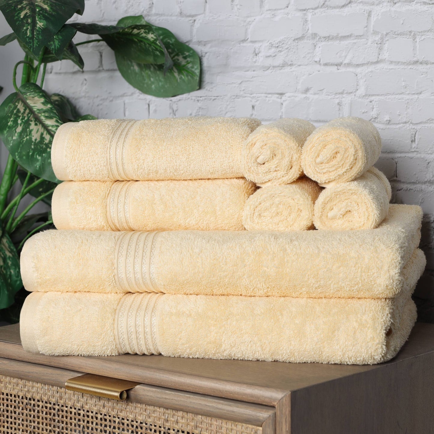 Superior Heritage 8-teiliges saugfähiges Handtuchset aus ägyptischer Baumwolle