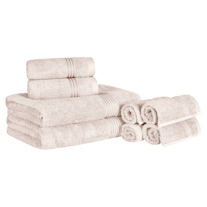 Superior Heritage 8-teiliges saugfähiges Handtuchset aus ägyptischer Baumwolle