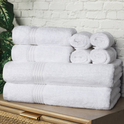 Superior Heritage 8-teiliges saugfähiges Handtuchset aus ägyptischer Baumwolle