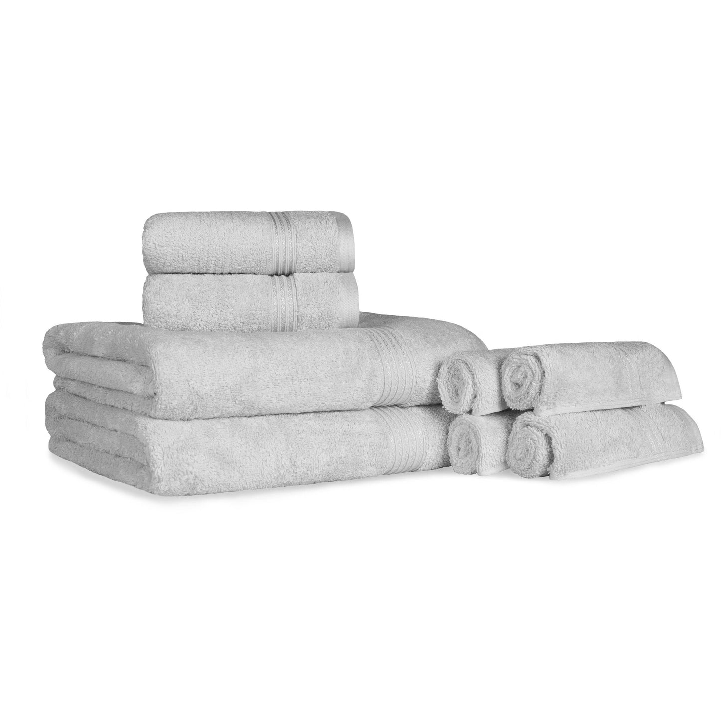 Superior Heritage 8-teiliges saugfähiges Handtuchset aus ägyptischer Baumwolle