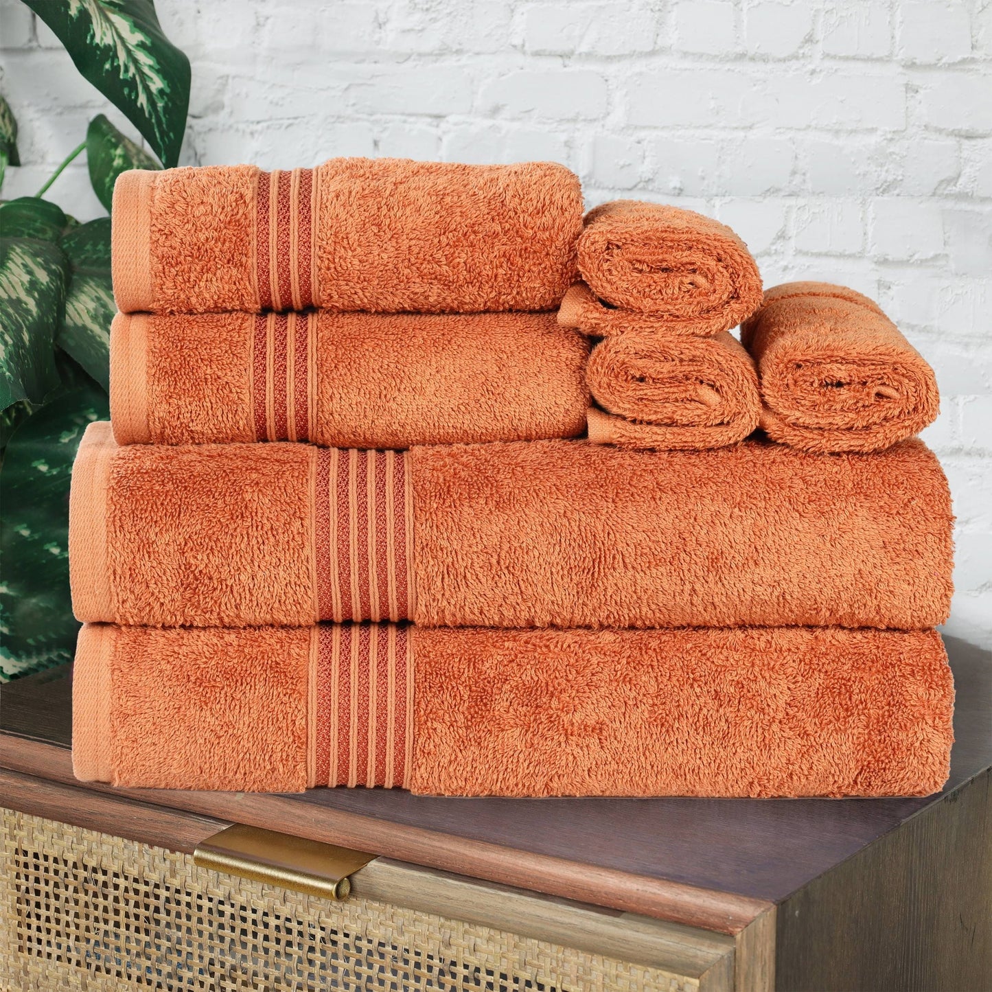 Superior Heritage 8-teiliges saugfähiges Handtuchset aus ägyptischer Baumwolle